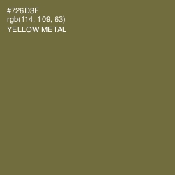#726D3F - Yellow Metal Color Image